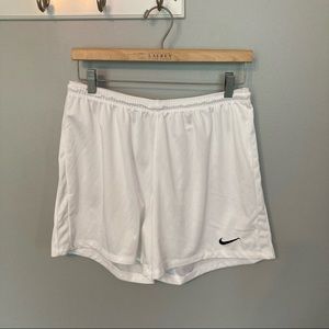 White adidas athletic shorts